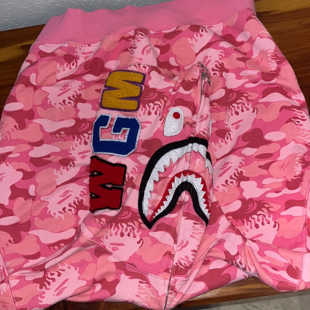 Pink BAPE hoodie